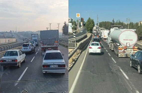 Kilometrelerce kuyruk oluştu