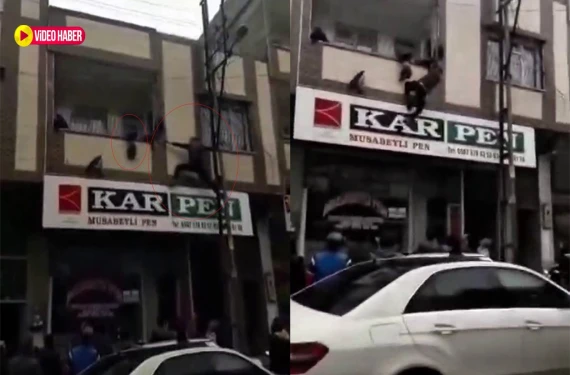 Korkuluğa sıkışan çocuk son anda <br />kurtarıldı