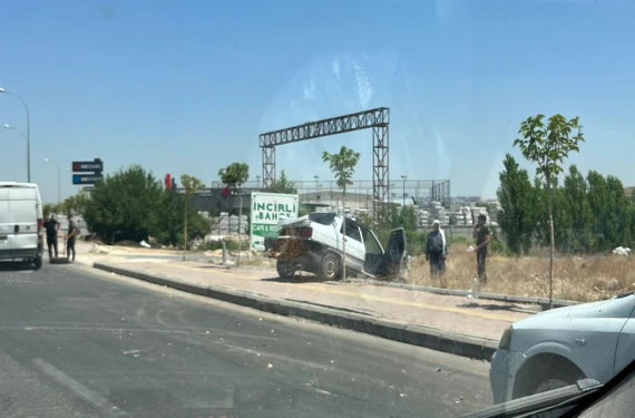 Araç şarampole devrildi!