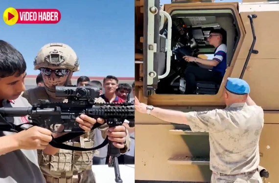 Askeri araçlara bindiler...