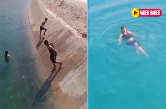 Tehlikenin farkında olmadan yüzdüler