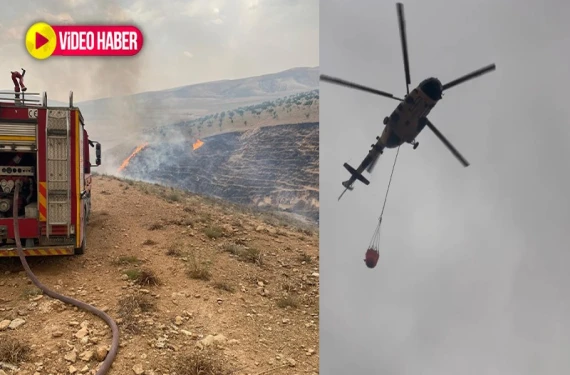 Söndürme helikopteri havada!