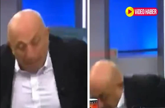 Canlı yayında sandalyeden düştü!