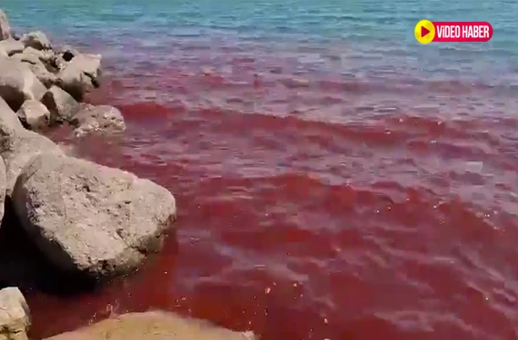 Celile Gölü kan kırmızısına dönüştü