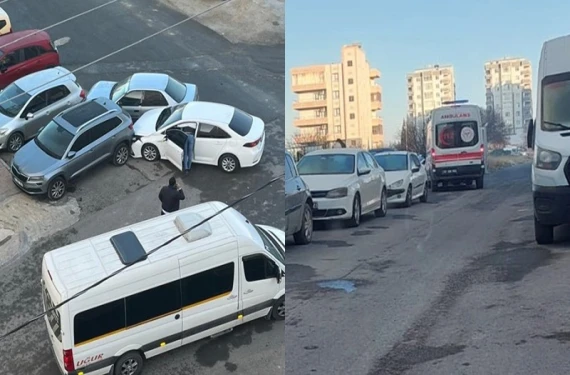 3 araç birbirine girdi, yaralılar var!