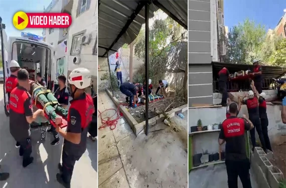 Nöbet geçirip 4. kattan düştü