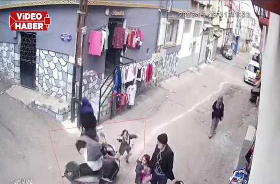Küçük kıza çarpıp kaçtı