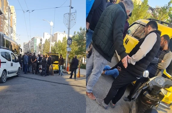 Yaralı sürücü hastaneye gitmek istemedi