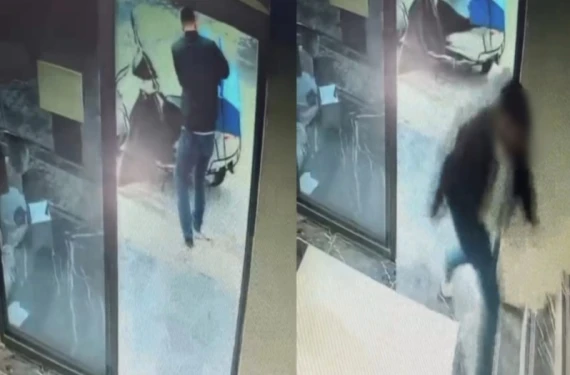 Kuryenin taşıdığı yemeği çaldı!