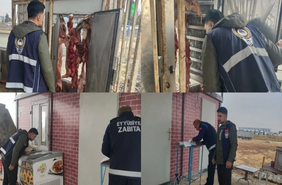 Çürümüş etler ele geçirildi