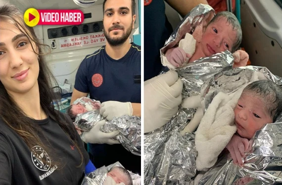 Ambulansta iki mucize birden