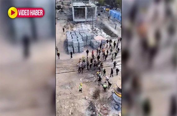 Taşlar havada uçuştu