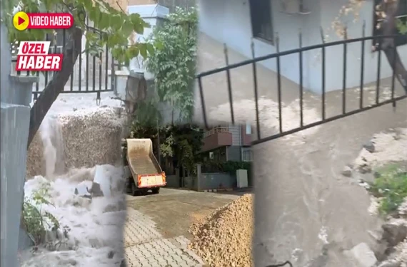 Belediye bir kamyon kum döküp gitti