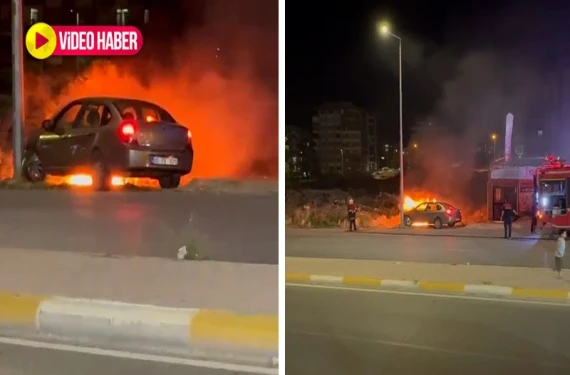 Seyir halindeyken alev aldı