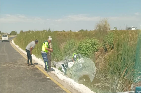 Şarampole yuvarlandı...