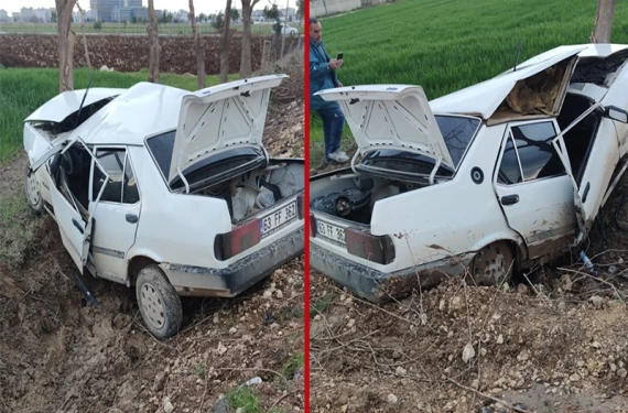 Köy yolunda kaza!