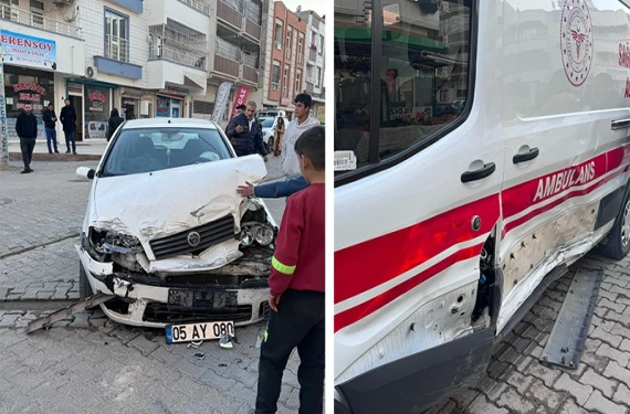 Urfa'da otomobil ambulansa çarptı: