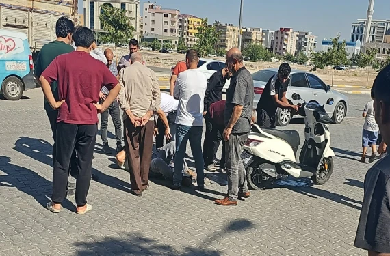 Şanlıurfa’da otomobile çarpmamak için manevra yaptı!