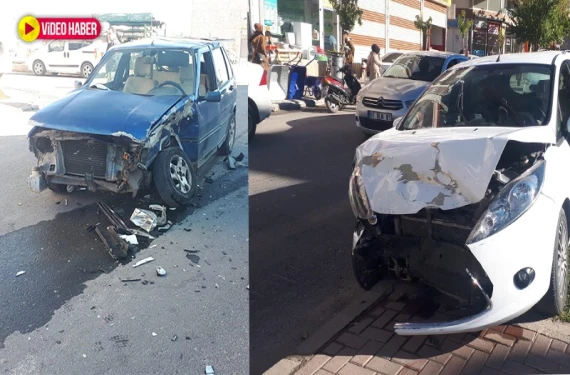 Araçlar kafa kafaya çarpıştı