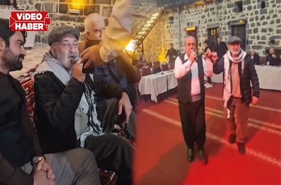 Türkü söyleyip halay çekti