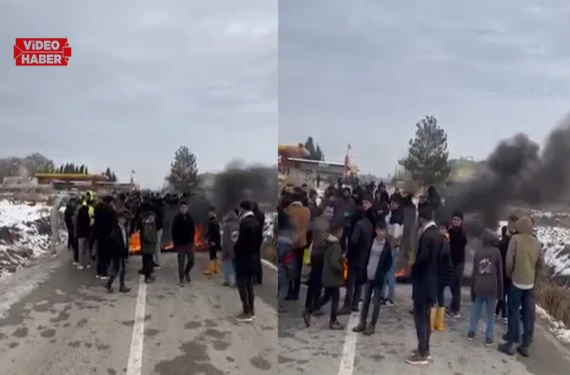 Lastik yakıp yol kapattılar