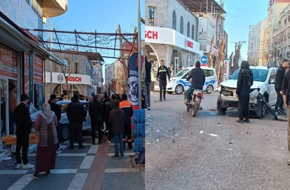 Savrulan araç baba ve oğula çarptı
