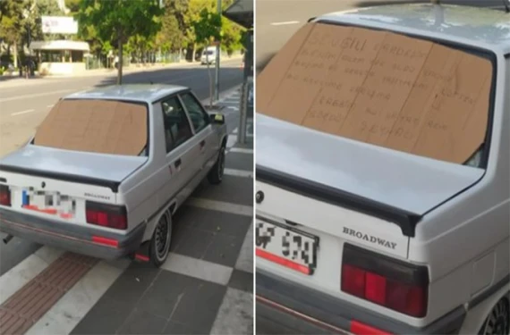 Yalnız başına araçta yaşıyor