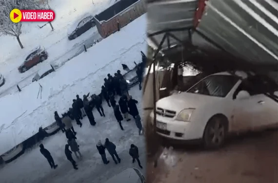 Onlarca araç zarar gördü