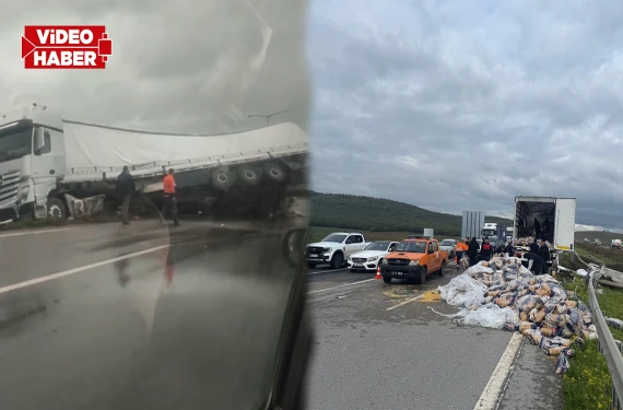 Kaza nedeniyle yol kapandı