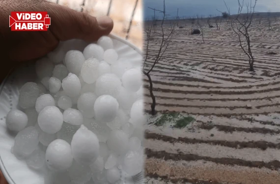 Bir anda misket büyüklüğünde yağdı