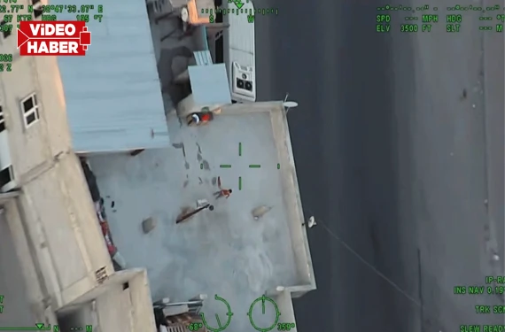 Helikopter kamerasına böyle yansıdı