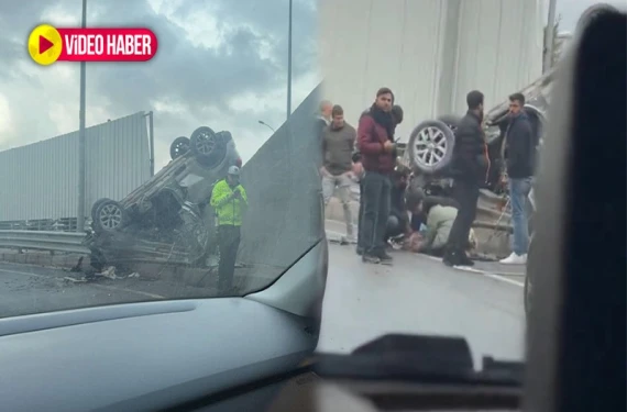 Hurdaya dönen araçta 3 yaralı