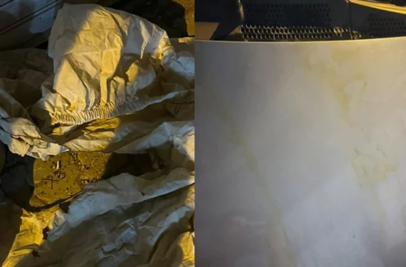 Araçta hasar oluştu