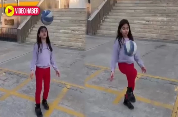 Futbol yeteneğiyle görenleri hayran bıraktı