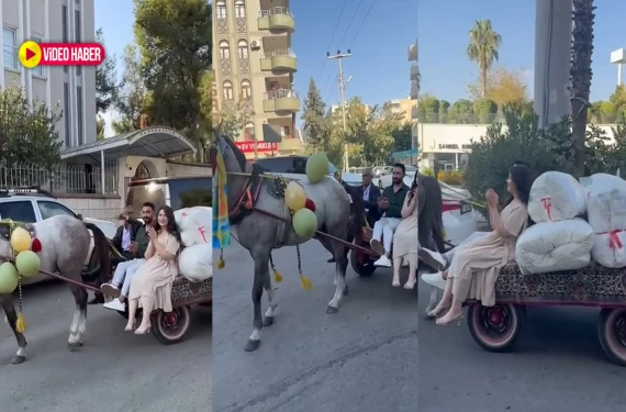 Çeyizler gelenekle taşındı!