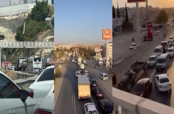 Tünelde trafik kilitlendi