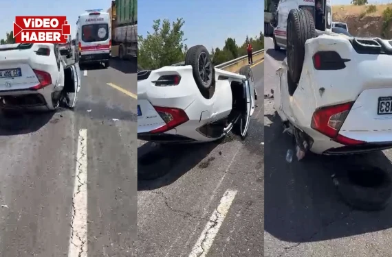 Otomobil takla attı, yaralılar var