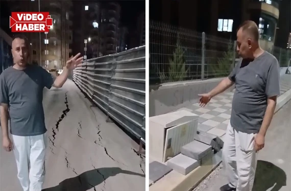 Çöken yol, riskli pano…
