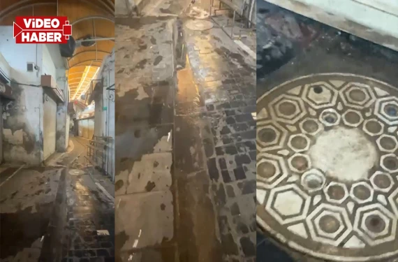 Çarşıyı su bastı