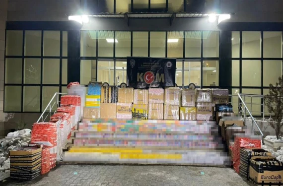 Yüklü miktarda kaçak sigara ele geçirildi