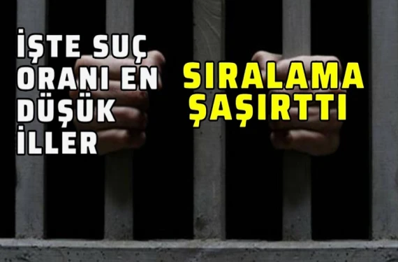 Türkiye'nin suç oranı en düşük illeri belli oldu: