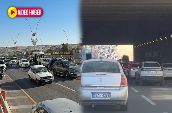 En ufak kazada trafik felç