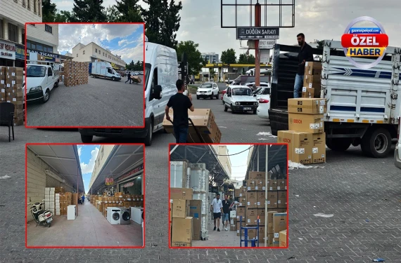 Urfa’da kamyonların biri geliyor biri gidiyor:
