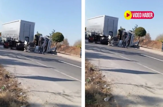 Urfa’da tırlar çarpıştı