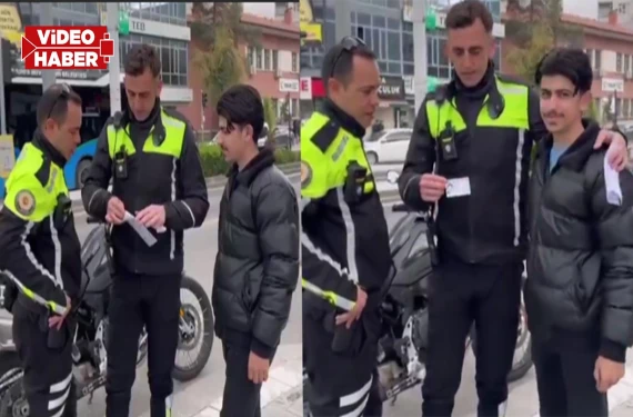 Ehliyetini polislerle açtırdı