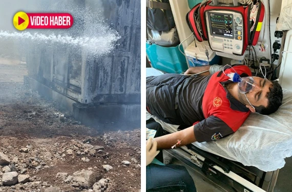 İtfaiye eri hastanelik oldu