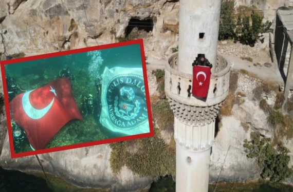 Kurbağa adamlardan anlamlı kutlama...