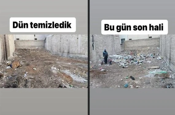 Temizleniyor ertesi gün yine doluyor