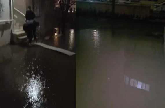 Şanlıurfa'da bir binayı su bastı!