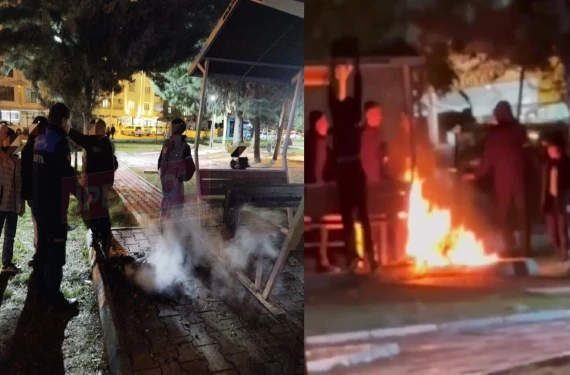 Ateş yakıp zarar verdiler...